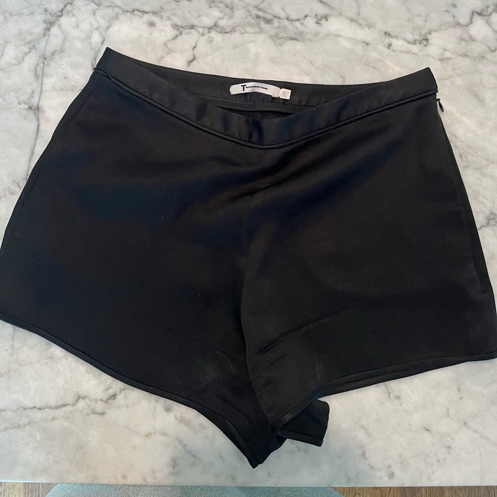 Alexander Wang T black mini shorts